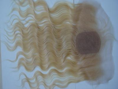 China Peruvian virgin remy hair silk lace frontal 13''x4'' ,613# color body wave 10''-24''. for sale