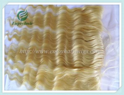 China Brazilian virgin remy hair silk lace frontal 13''x4'' ,613# color body wave 10''-24''hair for sale