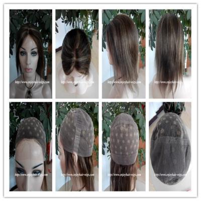 China Human hair full lace wig 10