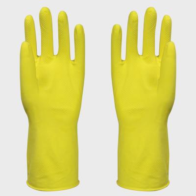 China Household Latex Cleaning Gloves Washing Dish Washing Gloves Long Rubber Gloves Different Colors for sale