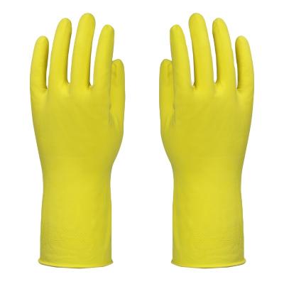 China Dishwashing Household Latex Cleaning Gloves Washing Gloves Rubber Long Gloves Yellow for sale