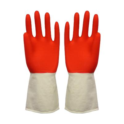 China Dishwashing Household Latex Cleaning Gloves Washing Gloves Long Rubber Gloves for sale