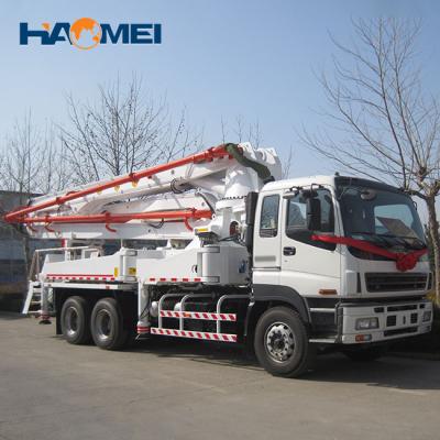 China Construction works New Never Used Small Concrete Pump Truck With Pipe Manufacturers for sale
