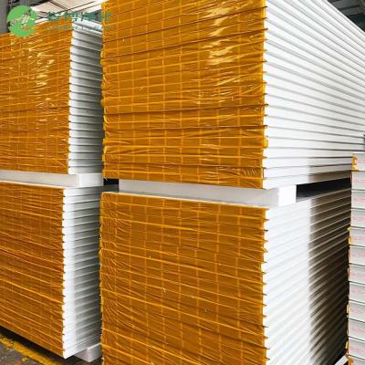 China AMBER Double Steel Cleanroom 50mm Insulated Sandwich PU Panel for sale