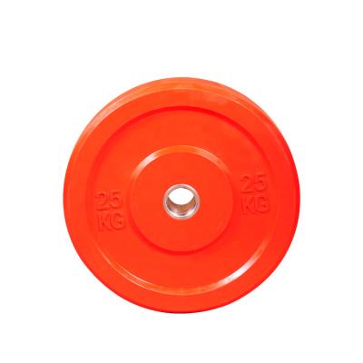 China Gym Fitness Equipment Custom Color Weight Lifting Barbell Weight Plates Rubber Plates for sale