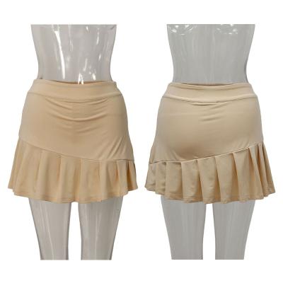 China SKIRT High Quality Solid Color Women Mini Ladies Wear Sports Golf Sportswear Double Layers Design Tennis Quick Dry Skirts for sale