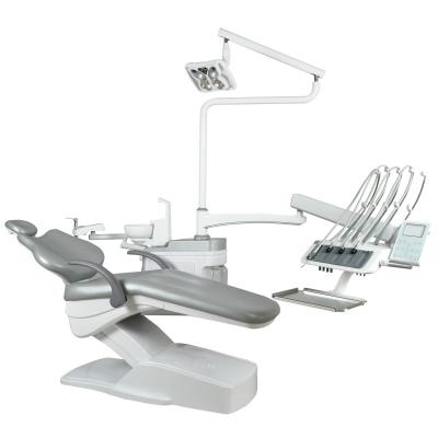 China Dental Chair Unit met tandbleking Functie Operatie Lichte Luxe PU Lederen tandheelkundige behandeling Te koop