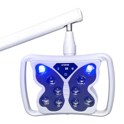 China 2 en 1 Función silla dental LED operación luz azul luz dientes de blanqueamiento función lámpara de boca cirugía dental luz en venta