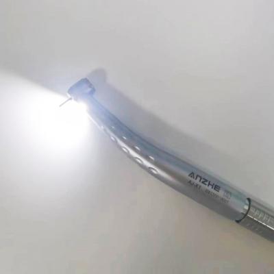China Foshan Anzhe Factory High Speed Dental Handpiece 3 Water Spray Dental Air Turbine LED Licht Dental Air Rotor Te koop