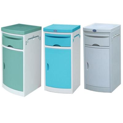 China Hosptial MN-BL001 ABS Storage Nightstand Hospital Bedside Locker Plastic Medical Cabinet for sale