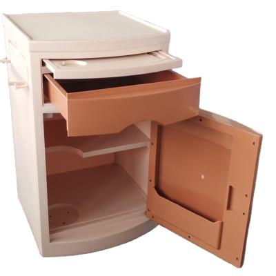 China Hosptial MN-BL001 ABS Hospital Table Hospital Furniture Bedside Cabinet With Wheels for sale