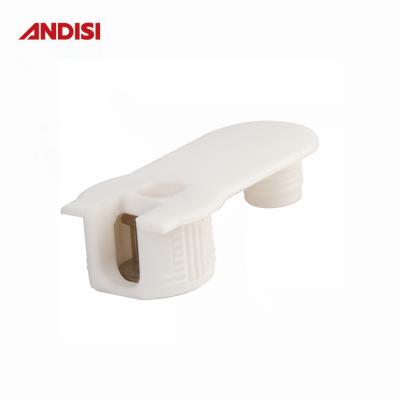 China Conector de esquina de acabamento de nylon de cor branca/marrom revestido de zinco para outros móveis à venda