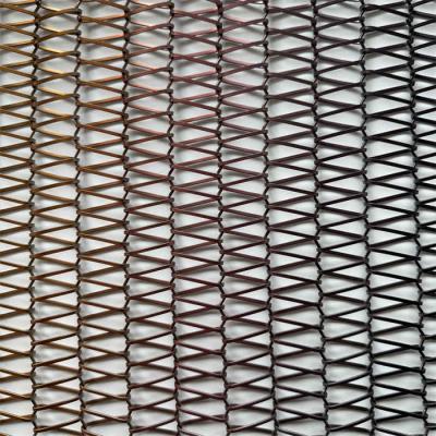 China Tecnologia de bobina Cortinas de malha metálica Materiais de latão personalizados à venda