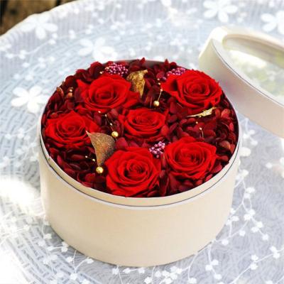 China Natural Touch China 10cm Rose With 30cm Tall Stem Fresh Flover Preserved Flowers for sale