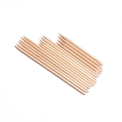 China Birch Wood Factory Size Nail Tool Nail Folder Customized Direct Disposable Double Headed Wooden Stick for sale