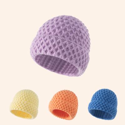 China XUFANG New Arrival COMMON Kids Winter Hats Fashion Solid Color Winter And Autumn Warm Beanies Knitted Hats For Kids for sale