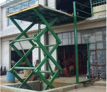 China 2t capacityStationary scissor lift Scissor car lift-specially for lifting cars Hydraulic tail lift for sale