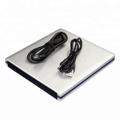 China External Silver Aluminum USB 3.0 External Enclosure For SATA Blu-Ray /DVD RW Optical Drive for sale