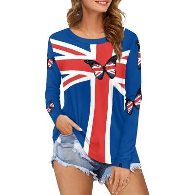 China Anti-pilling New Arrivals Women Long Sleeve Tops Custom Logo Design Lightweight Spring Autumn Top Shirts Womans Ladies Blouses for sale
