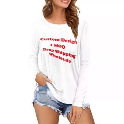 China Anti-pilling New Arrivals Women Long Sleeve Tops Custom Logo Design Lightweight Spring/Autumn Top Shirts Womans Ladies Blouses for sale