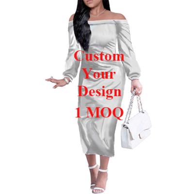 China Anti-Static Custom Digital Print Ladies Long Dresses Elegant Vacation Women Dresses Flower Print Maxi Casual Dresses Women for sale