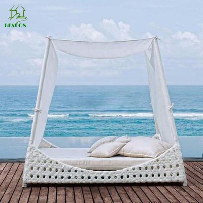 China Modern outdoor luxury folding bed daybed waterproof outdoor wooden daybed with curtain for sale for sale