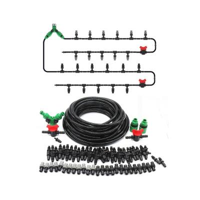 China Eco-Friendly Amazing Automatic Greenhouse Water Indoor Irrigation Drip Plastic 25 Meter Hose Mist Irrigation System Watering Kits for sale