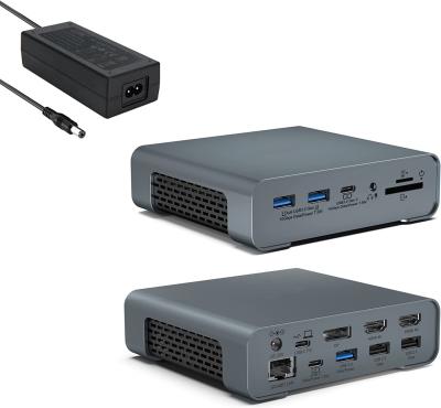 Китай Докинг USB Hub Adapter USB Type-C 4K 60hz Монитор HDMI Ethernet RJ45 Докинг-станция продается