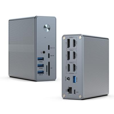 China 18 in 1 USB-C Docking Station High Resolution Up to 4K with Display Link Extend Mode for sale