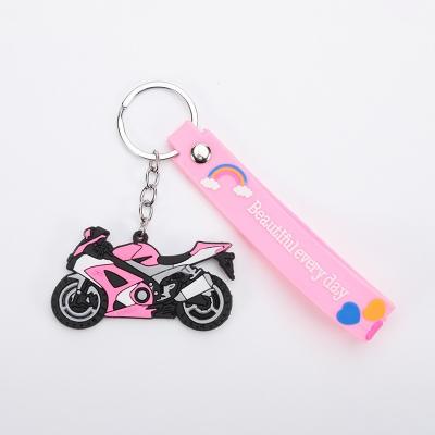 China Promotion 3d Custom Logo Factory Direct Sale PVC Soft Rubber Key Chain Accessories Fashion Motorcycle Key Chain For The Bag for sale