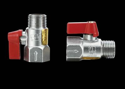China 1/4 , 3/8 , 1/2 Npt Mini Brass Ball Valve For Water Air Oil And Gas for sale