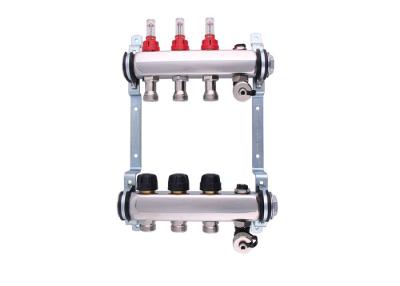 China House Long Flow Meter Manifold For Underfloor Heating On Stainless Steel 304 for sale