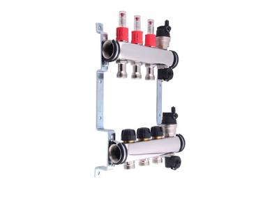 China 12 Port Stainless Steel Radiant Floor Heating Manifold , Pex Floor Heating Manifold for sale