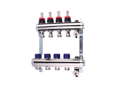 China 2 ways to 12ways Brass Water Manifold OEM for heating floor for sale