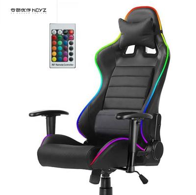 Chine HCYZ RGB LED Light PC Gamer Chair with Backrest Adjustable 90-180 and Massage Function à vendre