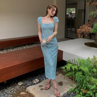 China High Quality Anti-Static Luxury Cotton Women Summer Vacation Dress Ladies K&Y Lace Casual Dresses for sale