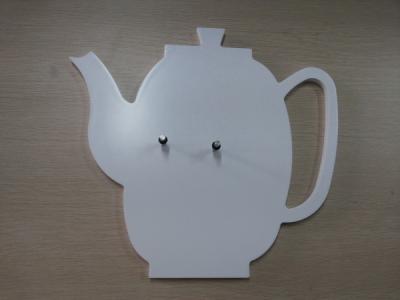 China Eco - Friendly Wood Home Decoration White Tea Pot Wardrobe Design 330 X 230 mm for sale