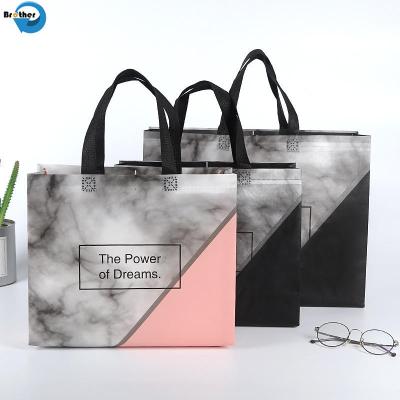 China Promotional PP Non-Woven Printed Tote Shopping Bag Wholesale/Printable Reusable Non Woven Shopping Bags with Logo à venda