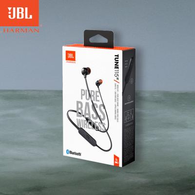 China Original Bass Sound Speed Charging Headset JBL Mic Wireless BT Remote Sports T115BT 3-Button Neckband Earphone Sports AIR 115BT for sale