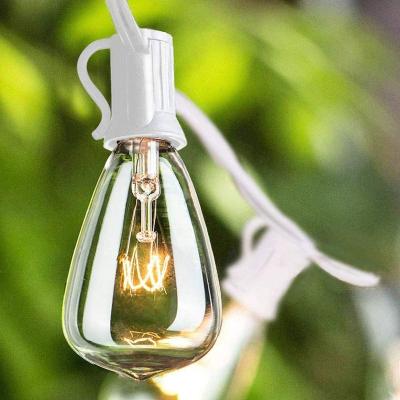 China 20FT ST38 String Light 20FT ST38 Edison Clear Bulbs String Light -7 Watt C7/E12 Screw Base for Indoor/Outdoor Patio String Lights for sale