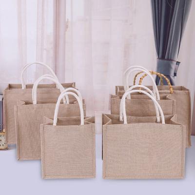 China High Quality Eco-friendly OEM Recycle Bag Jute Tote Bag 100% Custom Logo Shopping Bag for sale