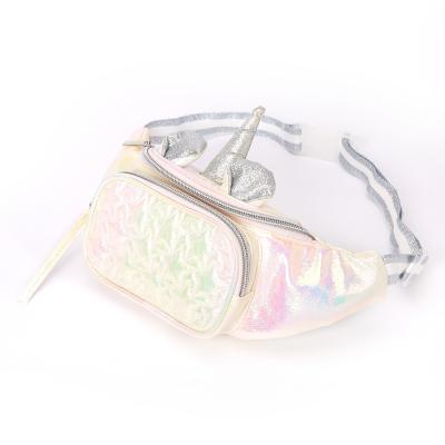 China Kids Waterproof Unicorn Fanny Pack Iridescent Pique for sale