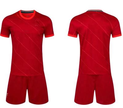 China Breathable Thailand quality custom soccer jersey uniform real city football shirt sets men kids kits for sale