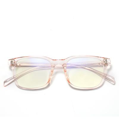 China Wholesale Square 5025 Retro Clear Transparent Frame Anti Blue Light Blocking Optical Eye Glasses for sale