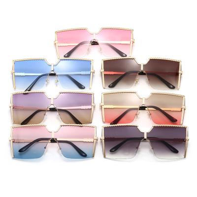 China Fashion Sunglasses 42900 Stylish Geometric Sunglasses Women 2021 Fashion Tint Shades Oversized Square Sunglasses for sale