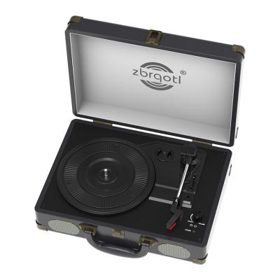 China Hot Selling MDF+PU Phonograph Support 3 Speed Modern Vinyl Record Play Portable Towel Turntable Player for sale