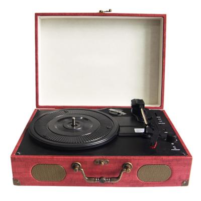 China Classic Design Vinyl Turntable Record Player Furniture DVD VCR Speaker 3-Speed Vinyl Records Home Audio Built-in Player for sale