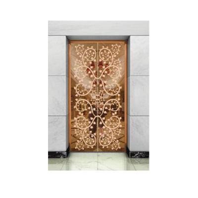 China Rose Gold Stainless Steel Elevator Doors Superb Construction And Decoration Titanium Plate Price for sale