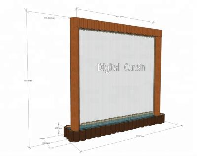 China Waterfall New Product Water Wall Waterfall Glass Fountain Merry Natural Flowing H72