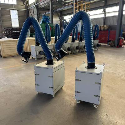 China Industrial Portable Dust Collector 1.5/2.2/3KW Mobile Welding Fume Smoke Extractor for sale